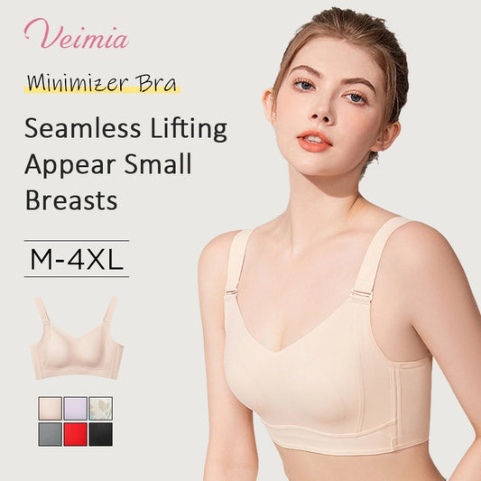 Breast Minimizing Non-marking Skin-friendly Push Up Bra